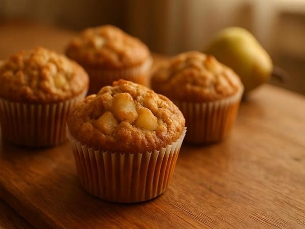 طرز تهیه مافین گلابی نرم و لطیف