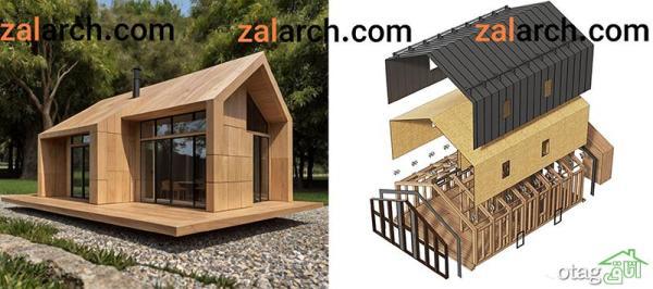 آموزش ساخت ویلا با چوب